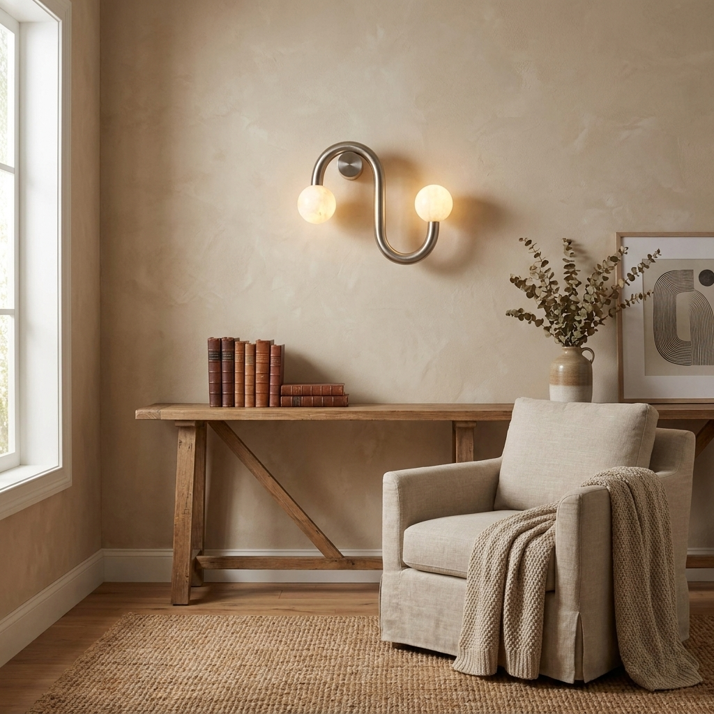 Wexleigh Aplique de pared de alabastro