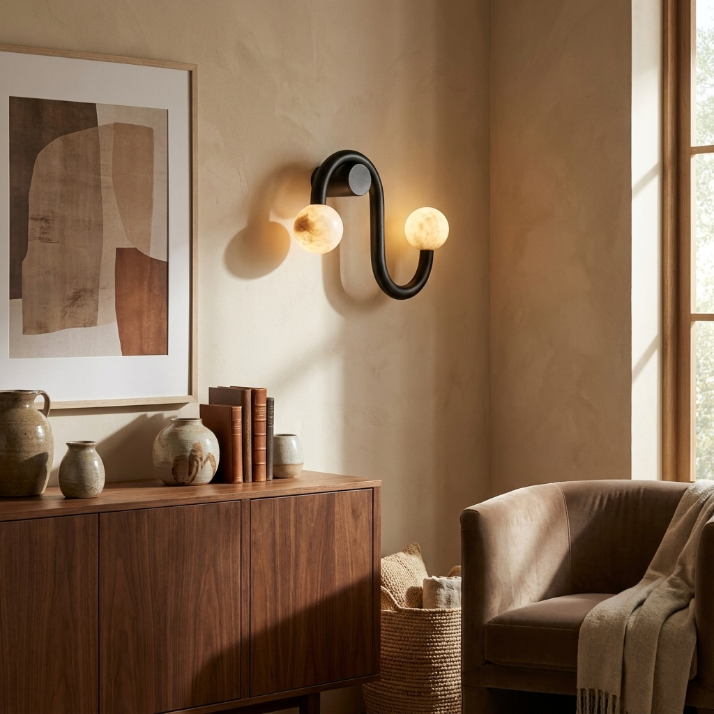 Wexleigh Aplique de pared de alabastro