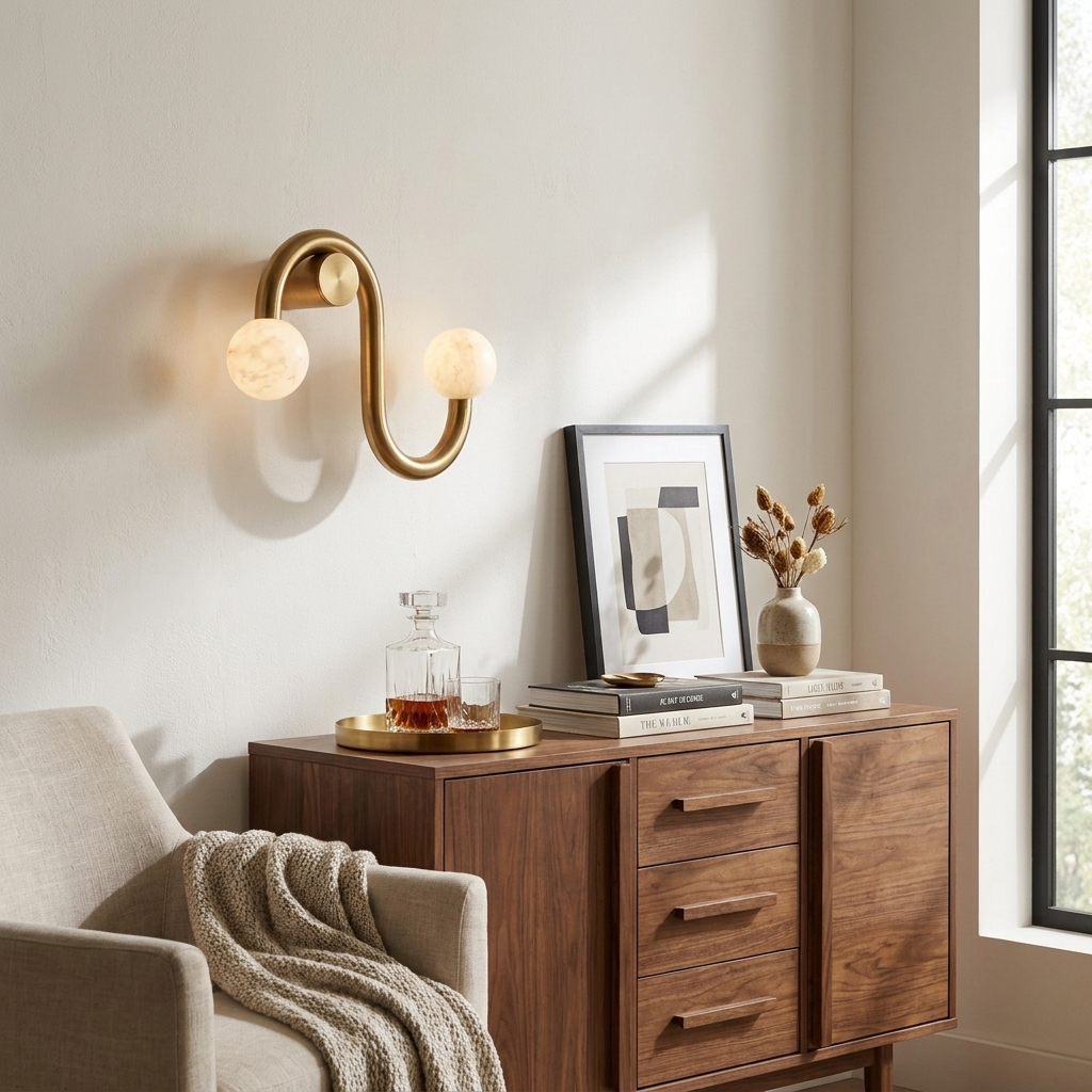 Wexleigh Aplique de pared de alabastro