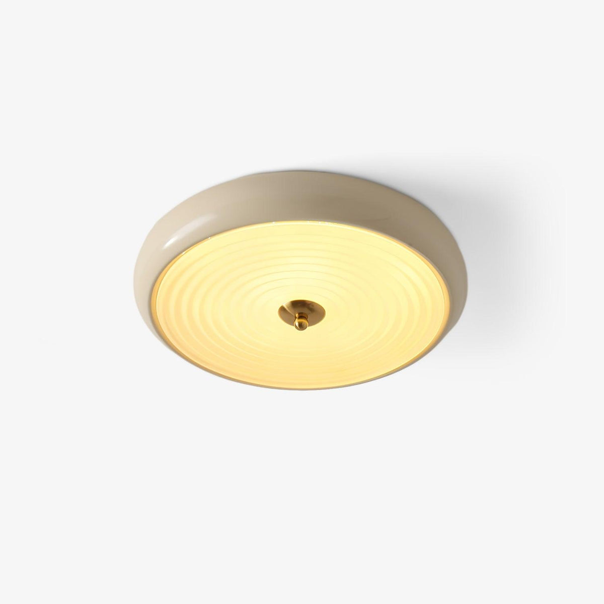 Utheara lámpara de techo moderna minimalista con vidrio efecto ondulado color crema