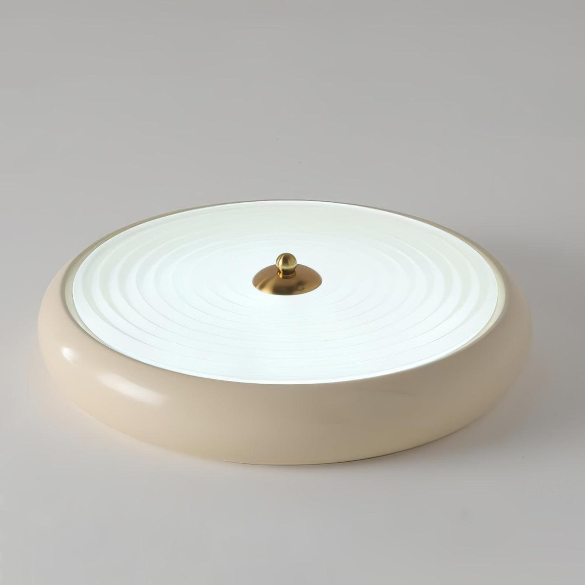 Utheara lámpara de techo moderna minimalista con vidrio efecto ondulado color crema