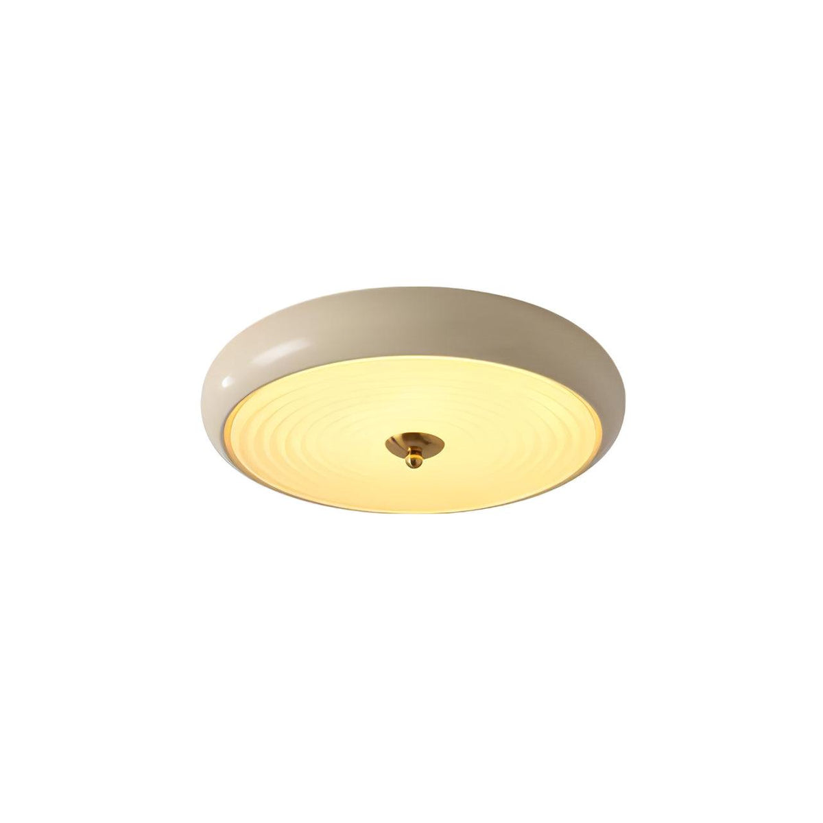 Utheara lámpara de techo moderna minimalista con vidrio efecto ondulado color crema