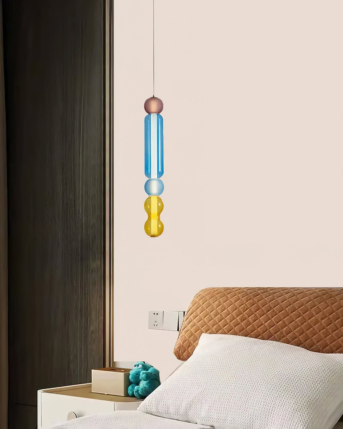 Lioririse lámpara colgante de vidrio moderno con colores