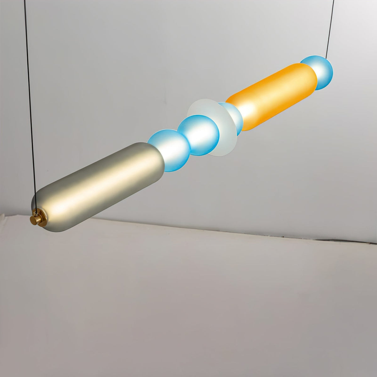 Lioririse lámpara colgante de vidrio moderno con colores