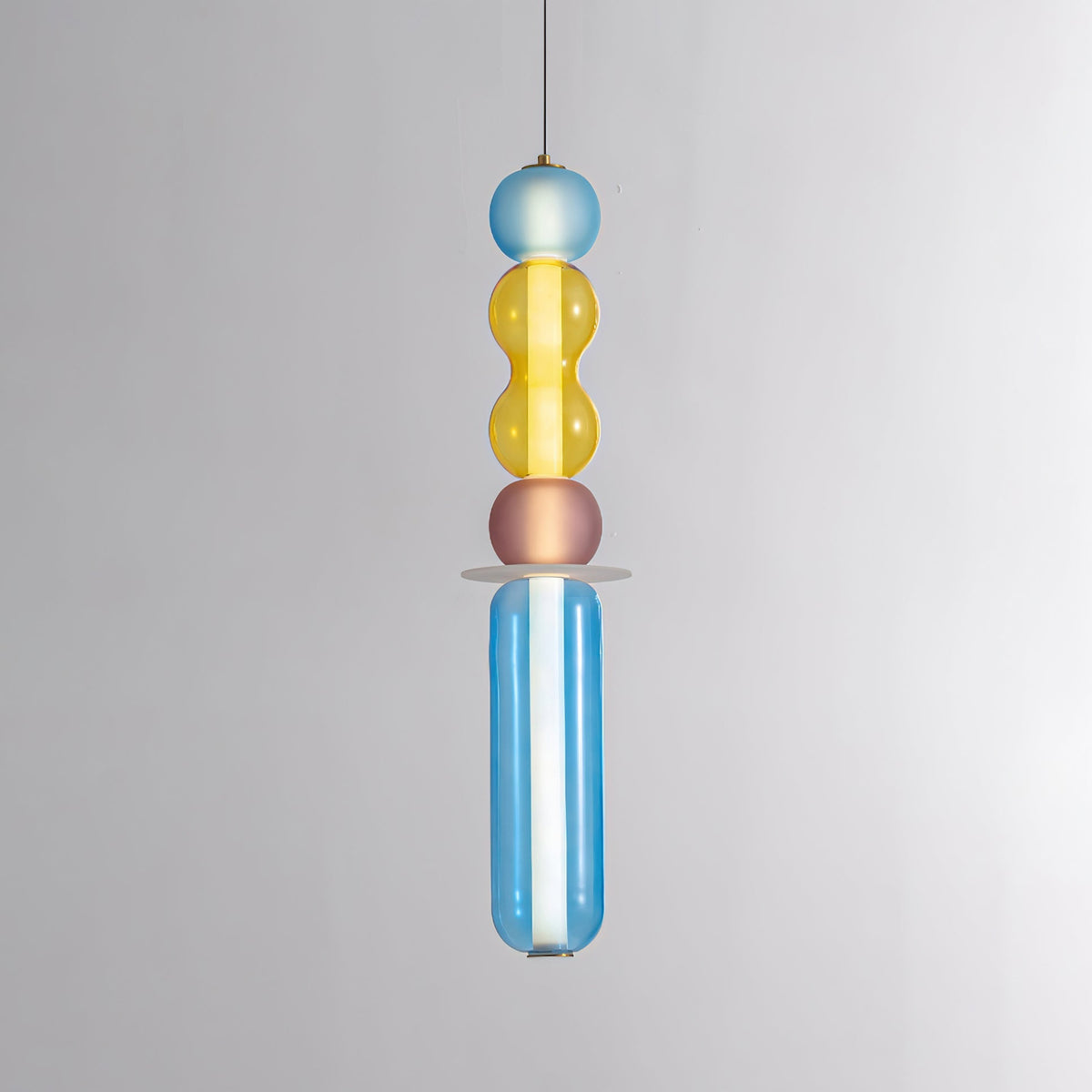 Lioririse lámpara colgante de vidrio moderno con colores