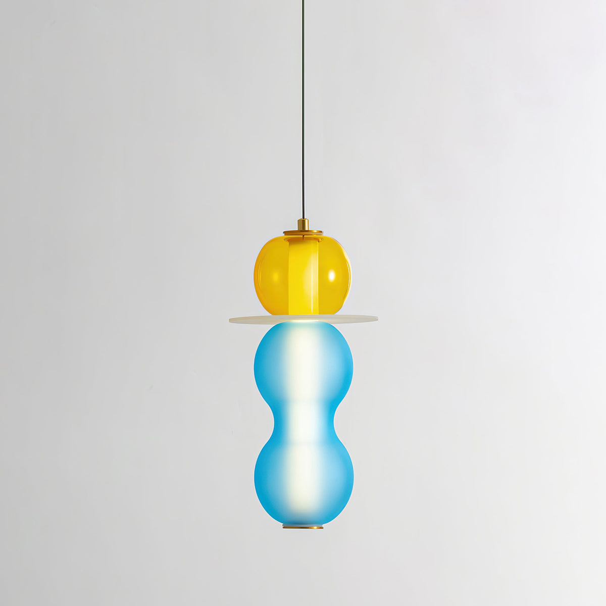 Lioririse lámpara colgante de vidrio moderno con colores