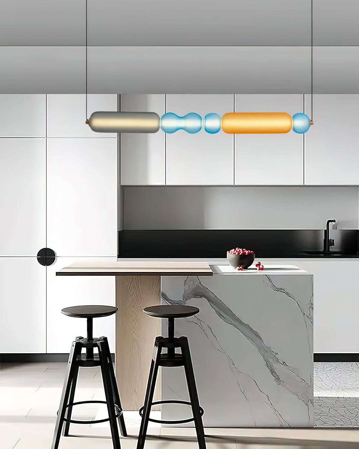 Lioririse lámpara colgante de vidrio moderno con colores