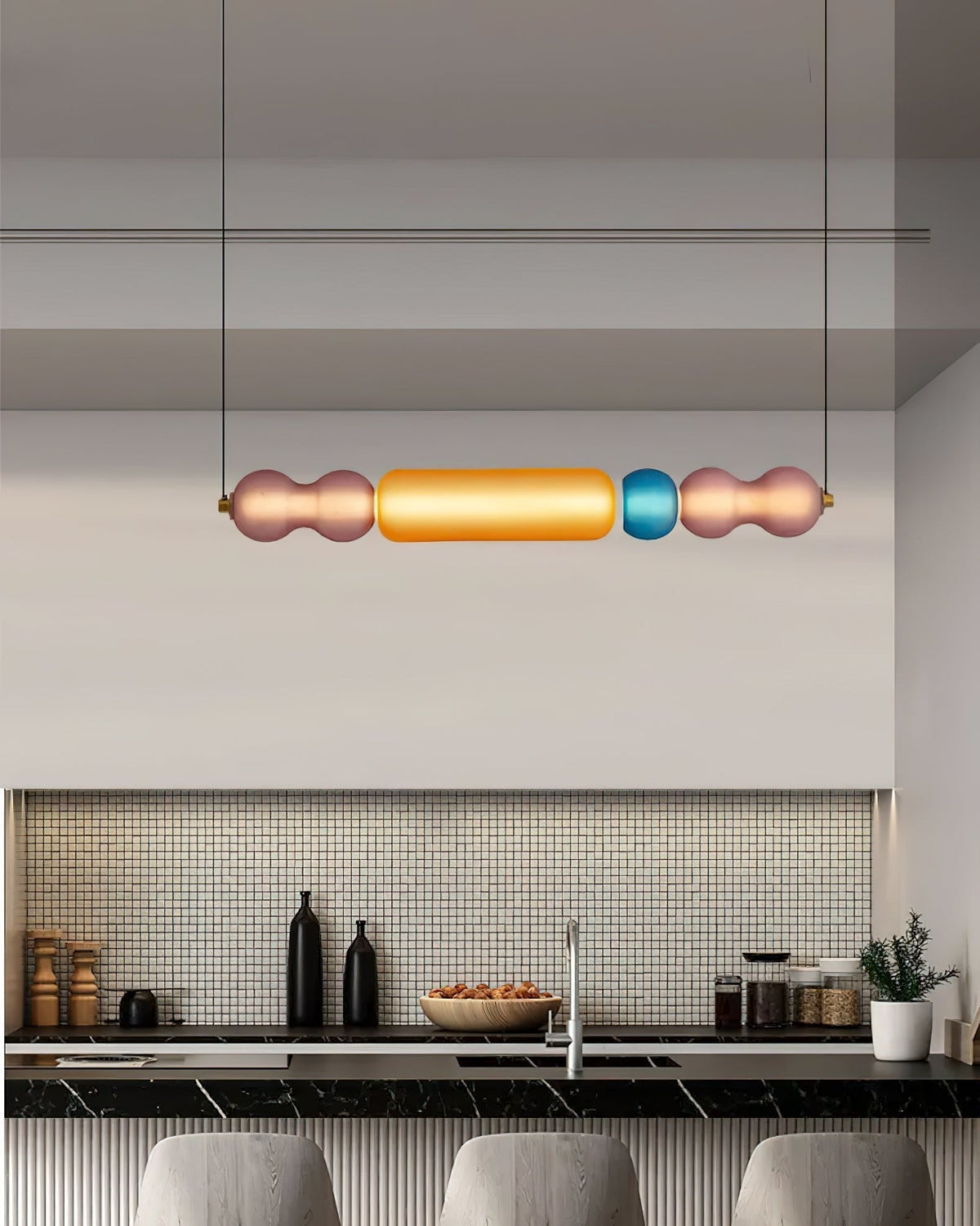 Lioririse lámpara colgante de vidrio moderno con colores