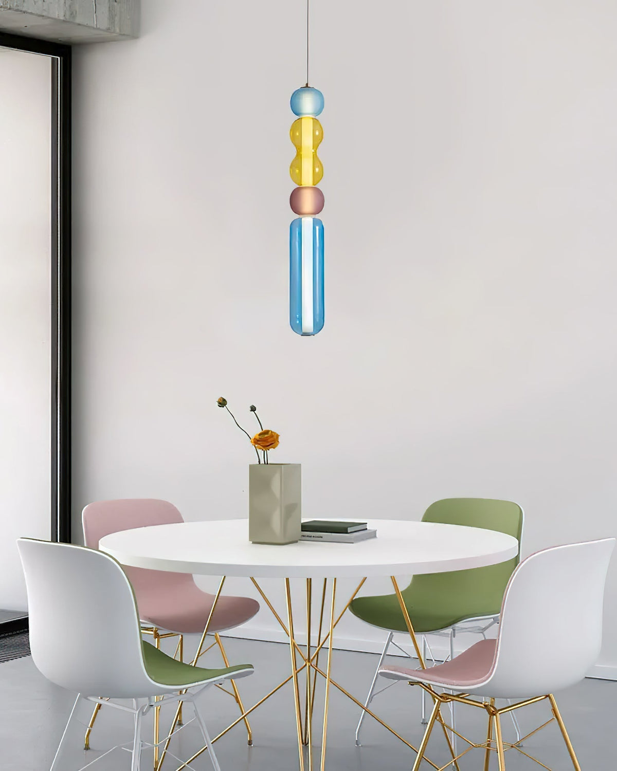 Lioririse lámpara colgante de vidrio moderno con colores