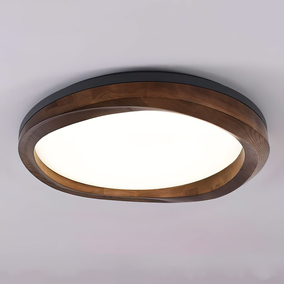 Aurdoreth lámpara de techo moderna minimalista de madera con efecto efecto ondulado