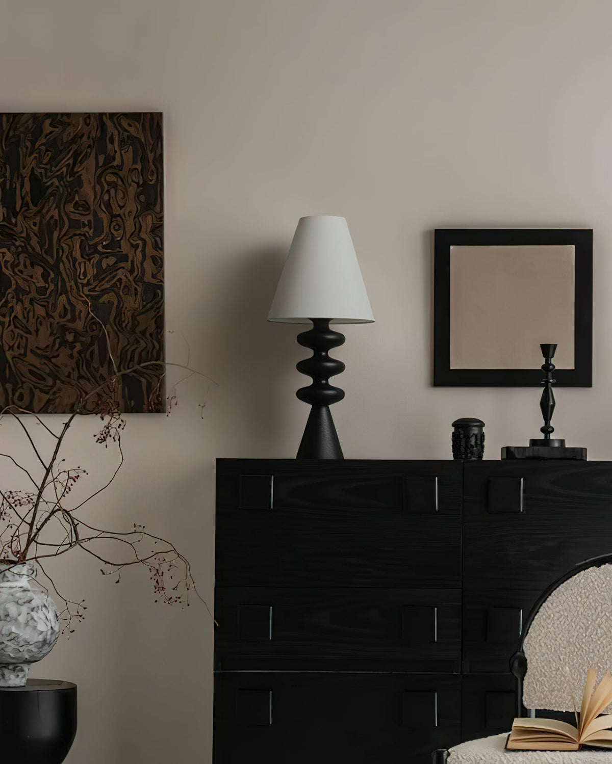 Zelms lámpara de mesa moderna de madera