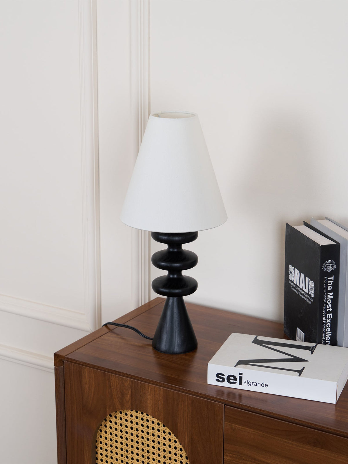Zelms lámpara de mesa moderna de madera