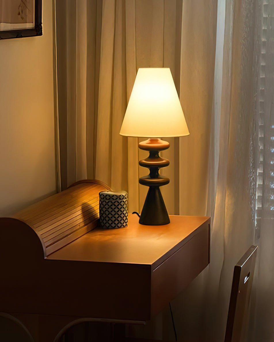 Zelms lámpara de mesa moderna de madera