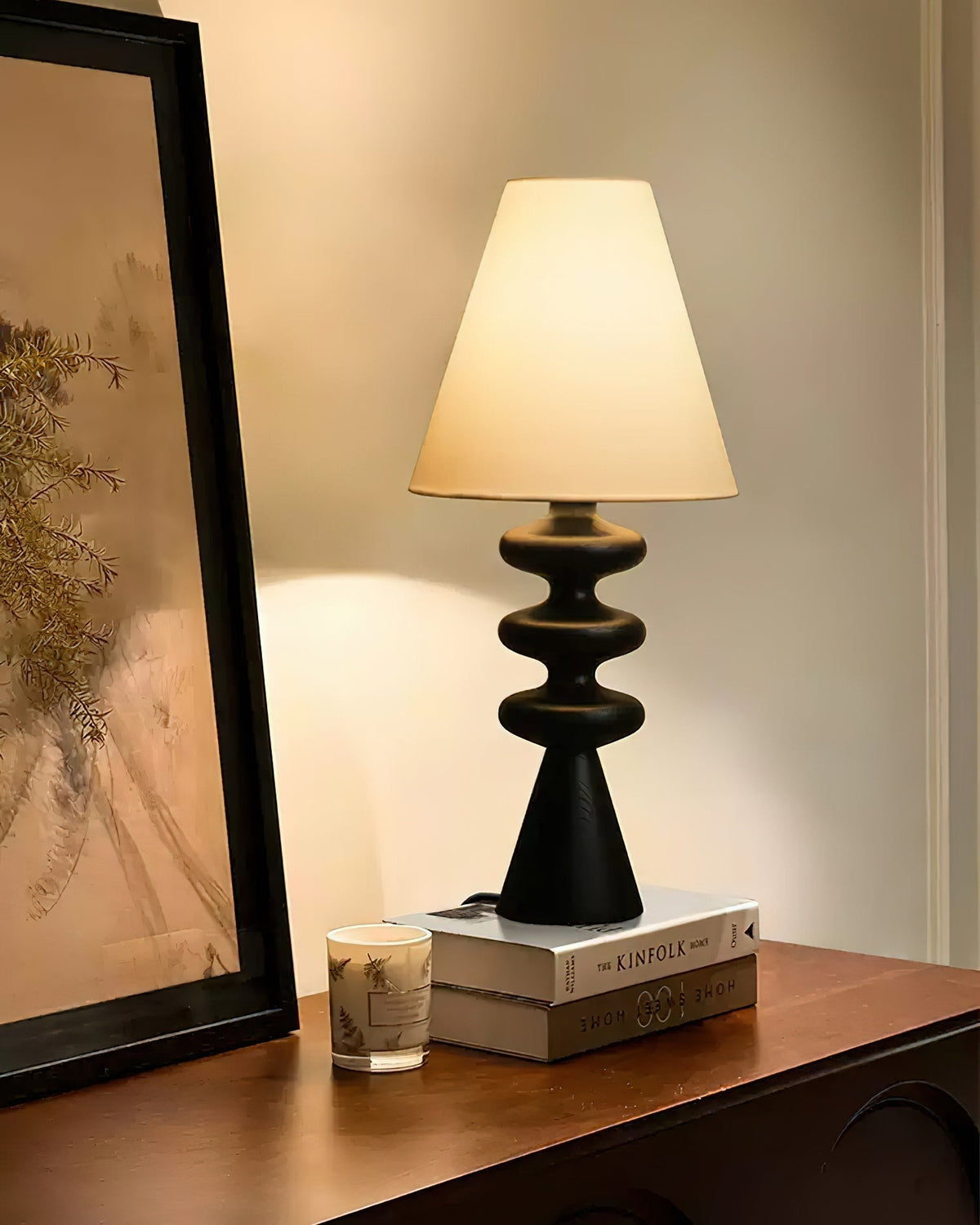 Zelms lámpara de mesa moderna de madera
