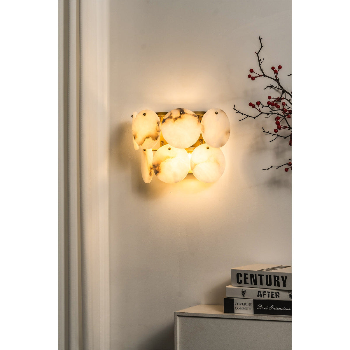 Nivivaya aplique de pared alabastro