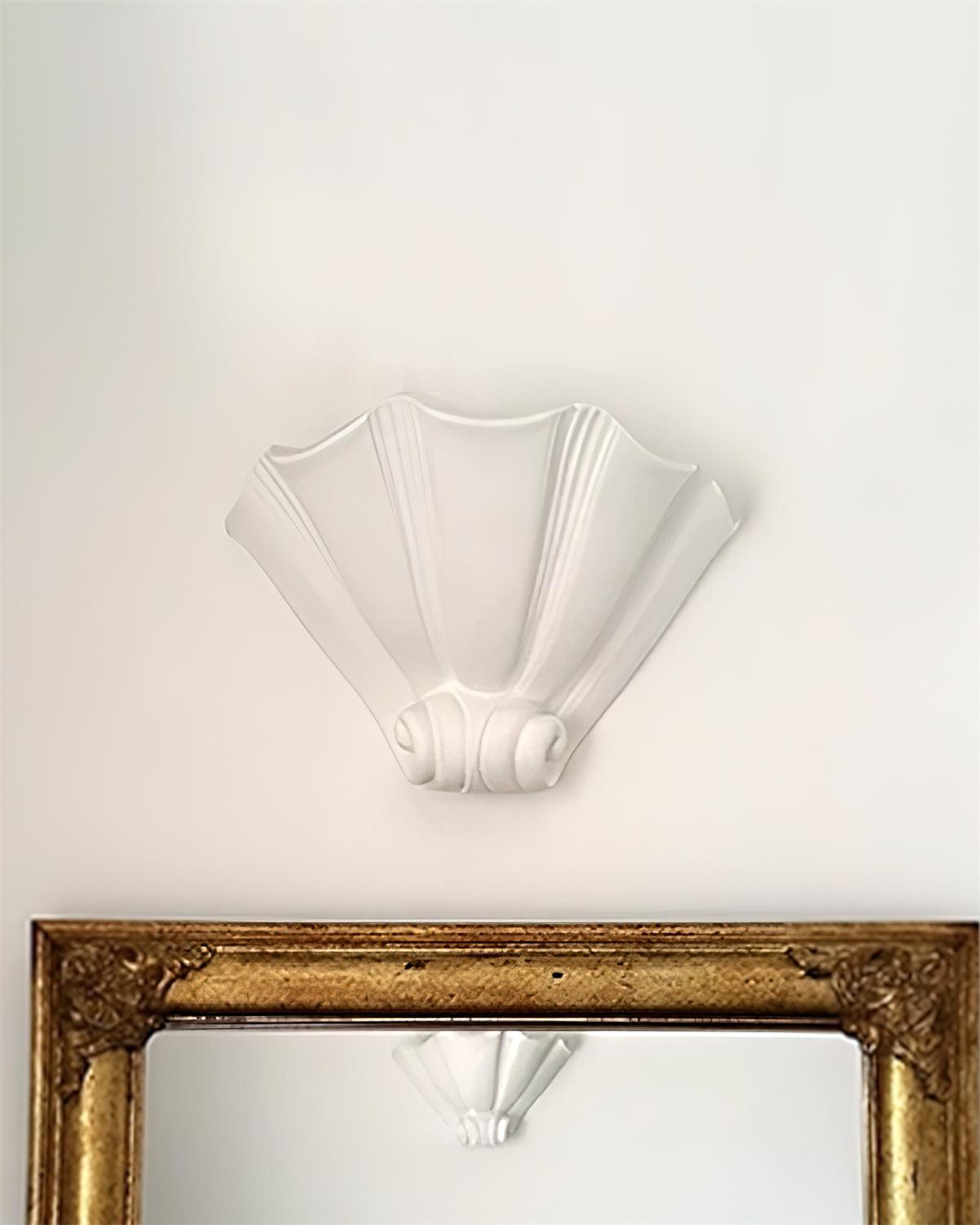 Dorien aplique de pared de yeso blanco clásico