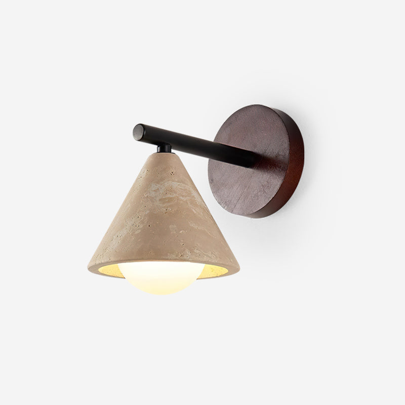 Varen aplique de pared cónico triangular travertino
