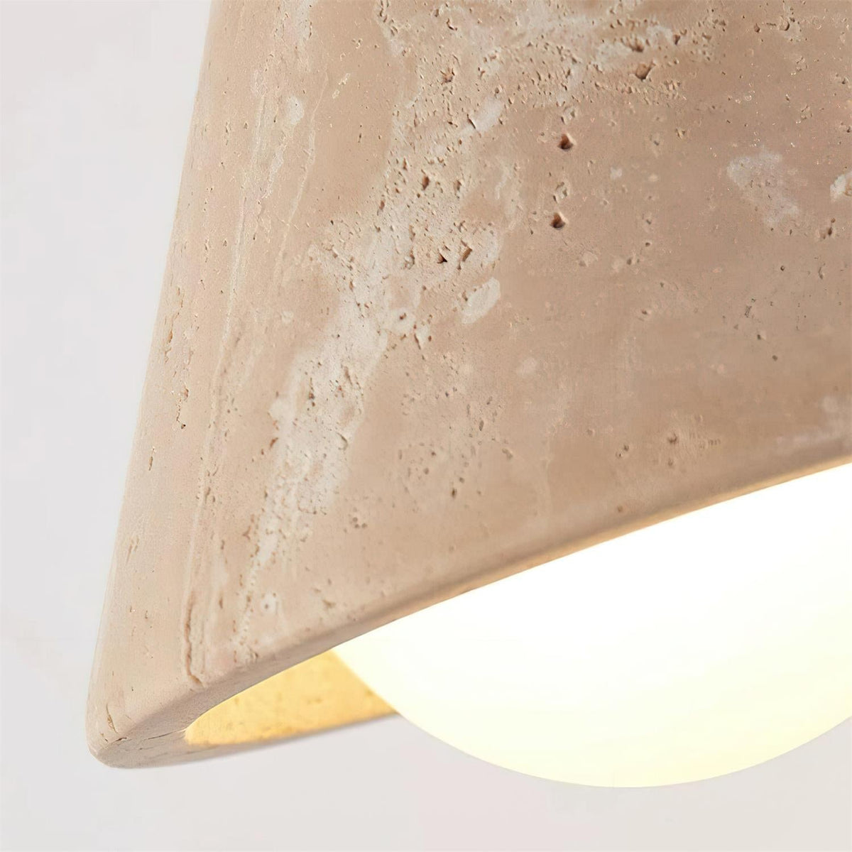 Varen aplique de pared cónico triangular travertino