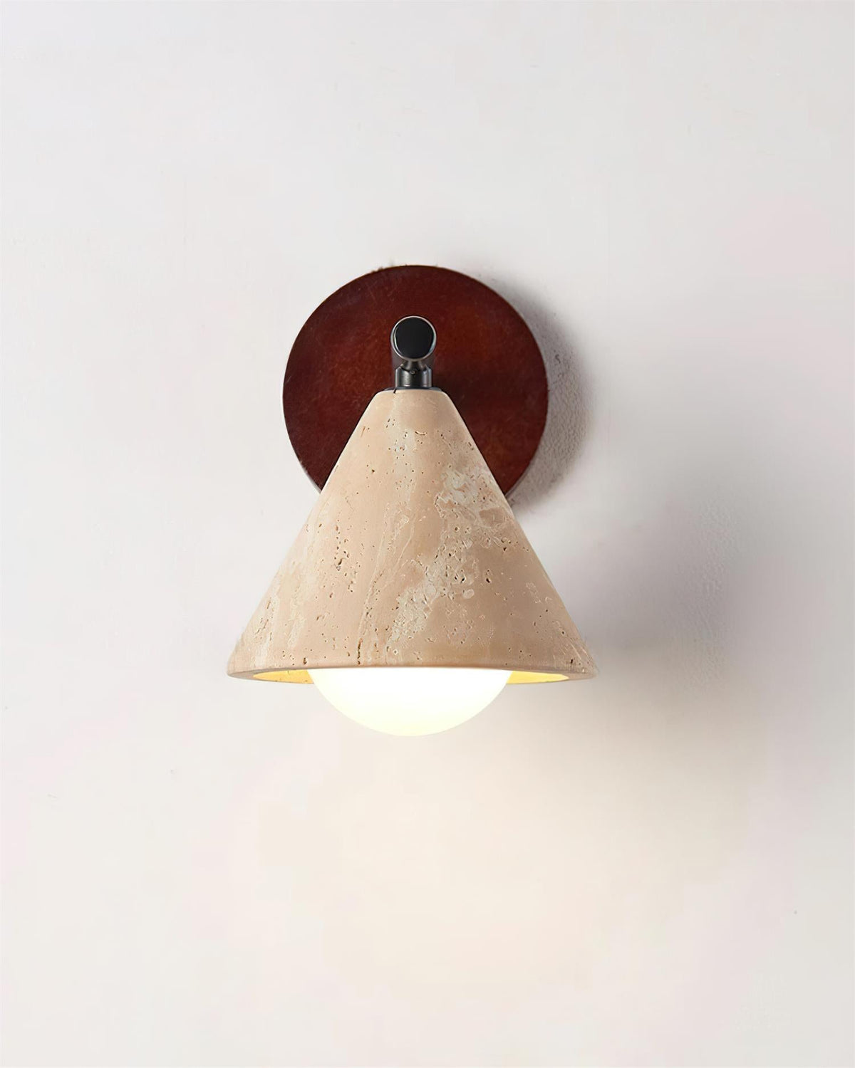 Varen aplique de pared cónico triangular travertino