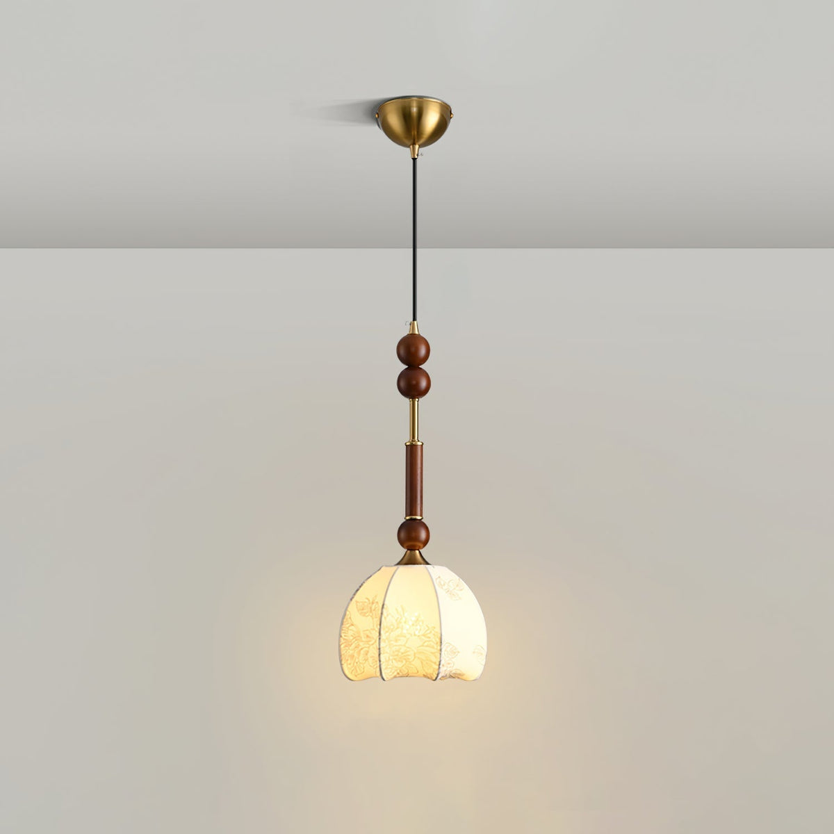 Yovelis lámpara colgante Vintage de madera