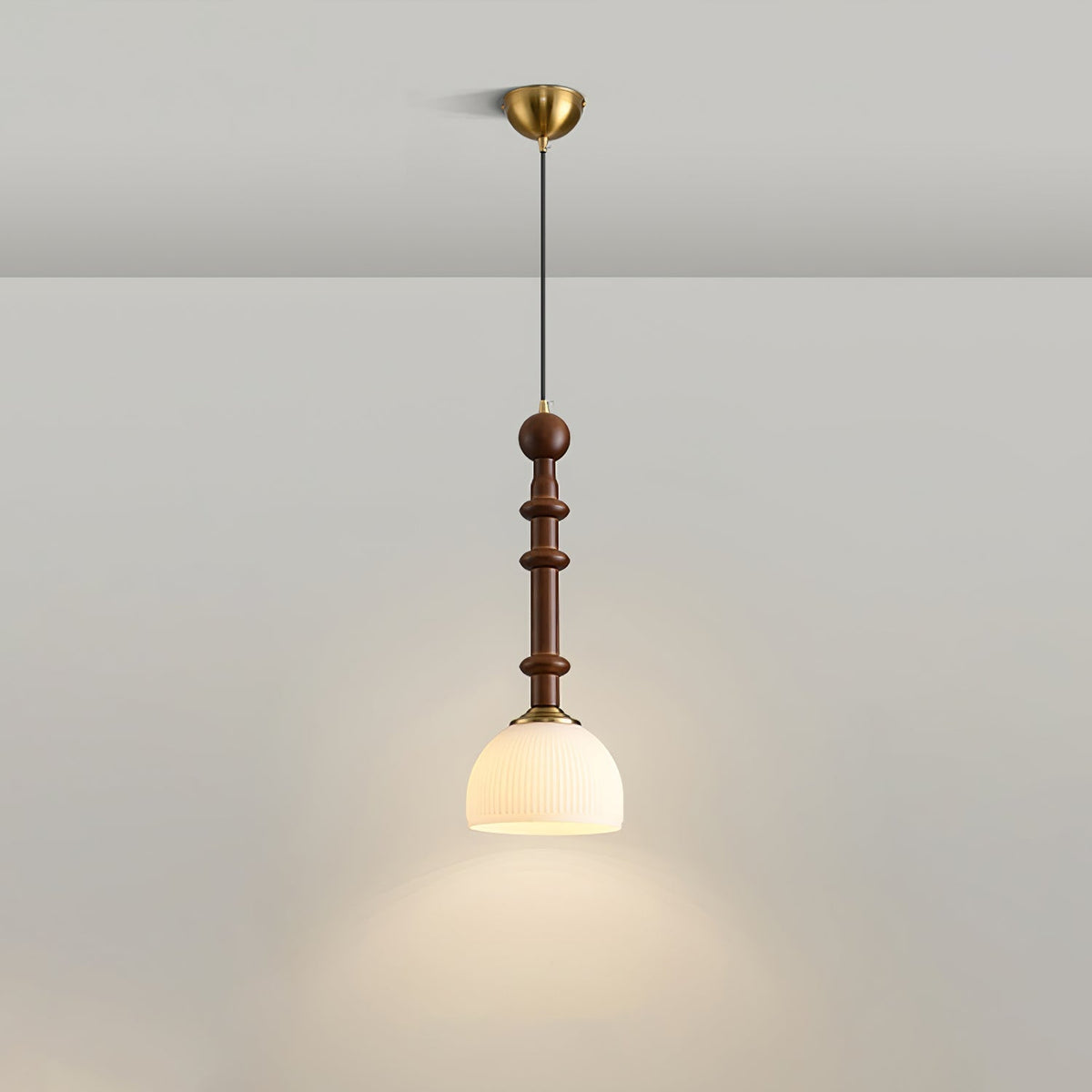 Yovelis lámpara colgante Vintage de madera