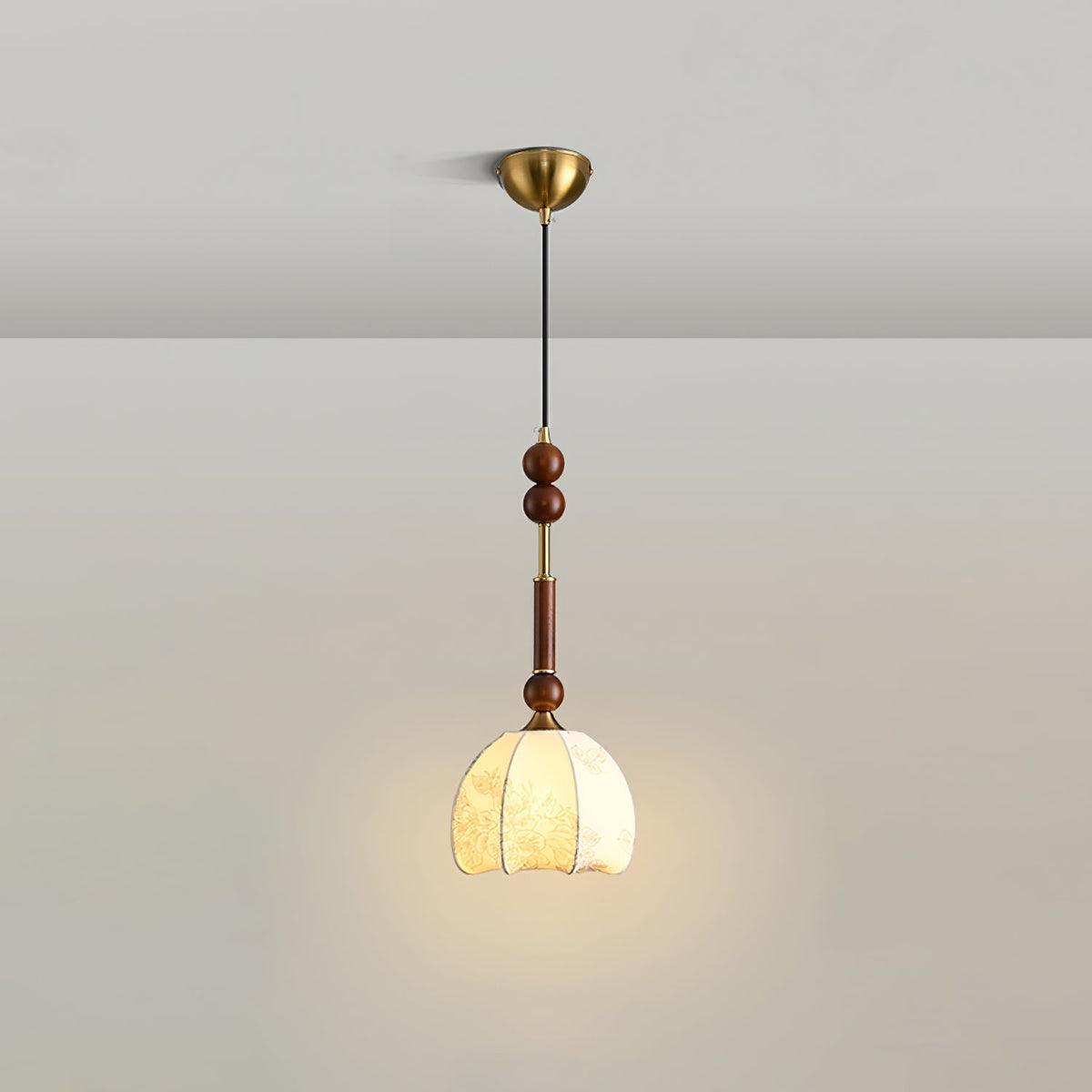 Yovelis lámpara colgante Vintage de madera