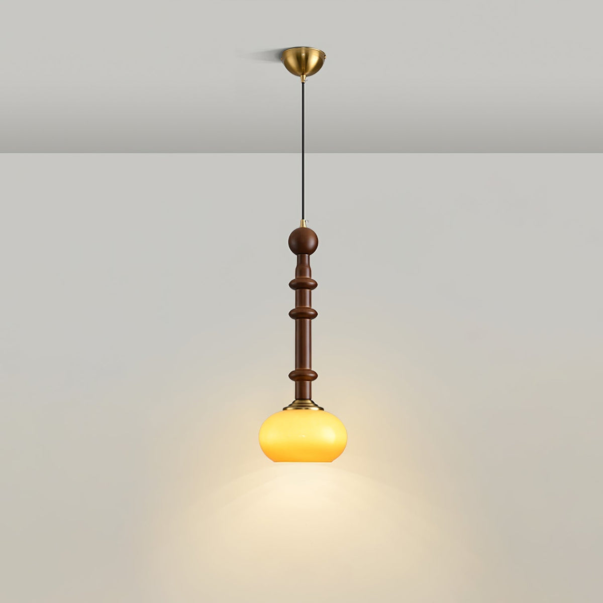 Yovelis lámpara colgante Vintage de madera