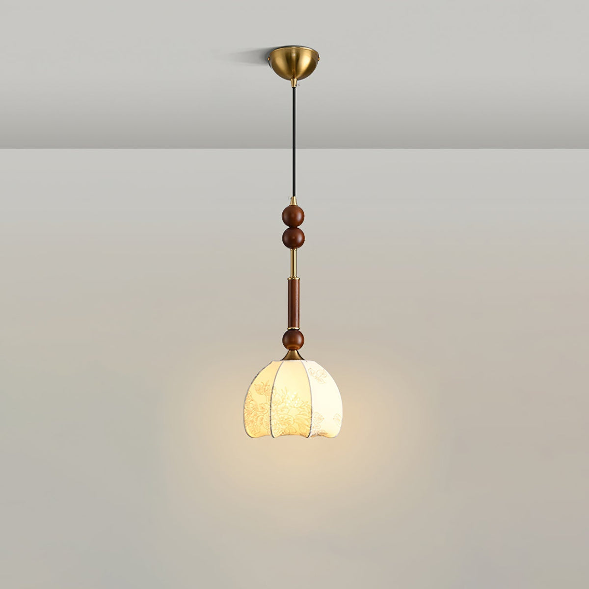 Yovelis lámpara colgante Vintage de madera