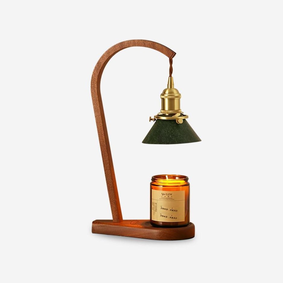 Aldorira lámpara de mesa de madera moderna de mediados de siglo