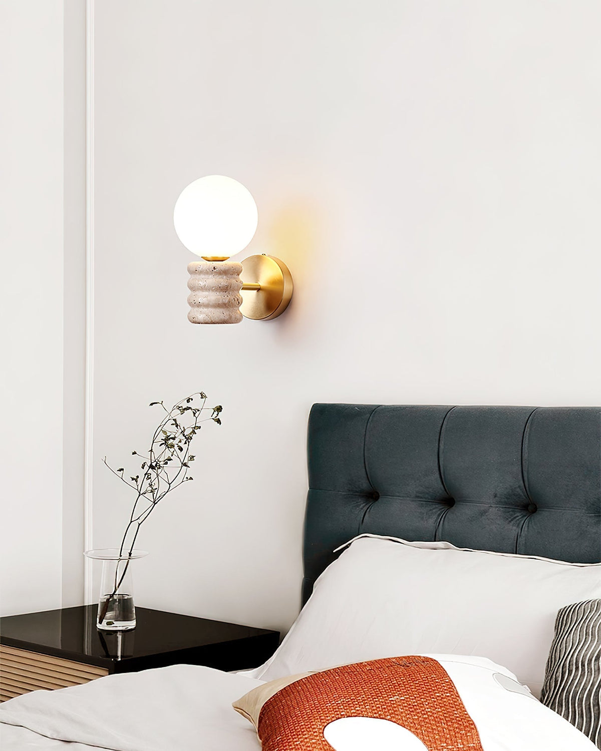 Zevelara aplique de pared con acabado en travertino