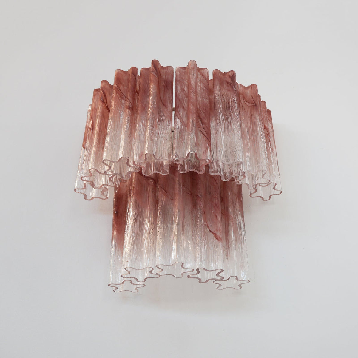 Lioreeria aplique de pared Hojas de vidrio rosa efecto acuarela