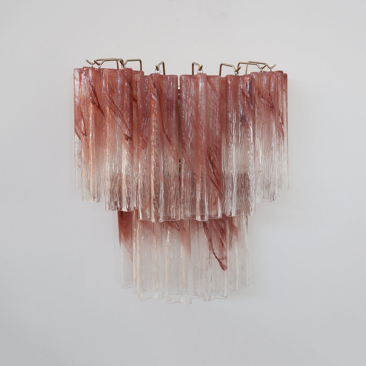 Lioreeria aplique de pared Hojas de vidrio rosa efecto acuarela