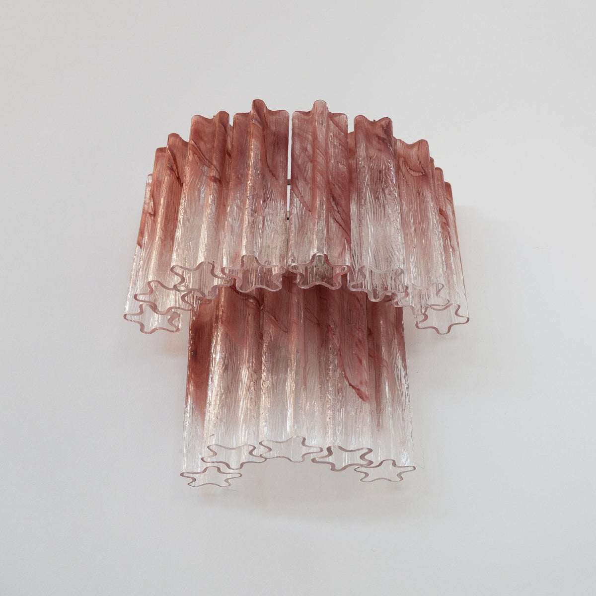 Lioreeria aplique de pared Hojas de vidrio rosa efecto acuarela