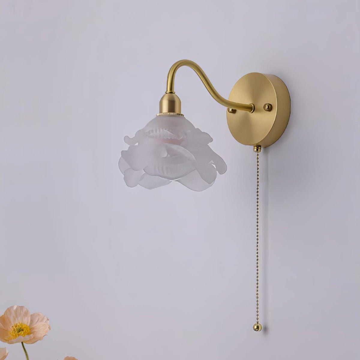 Aneris aplique de pared nórdico de vidrio y latón