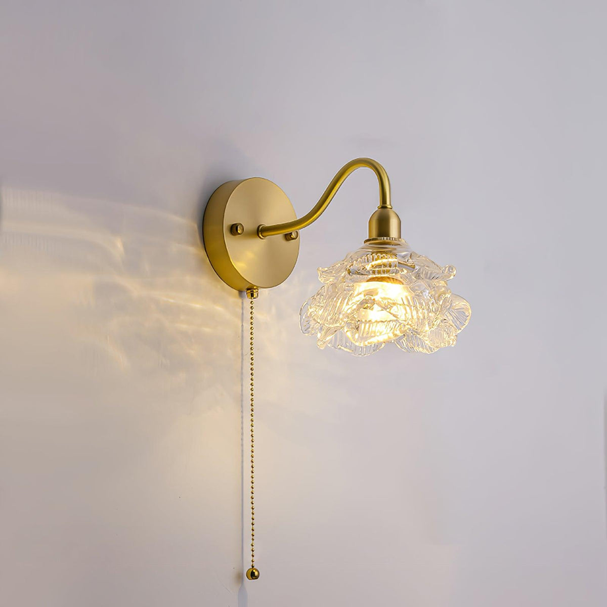 Aneris aplique de pared nórdico de vidrio y latón