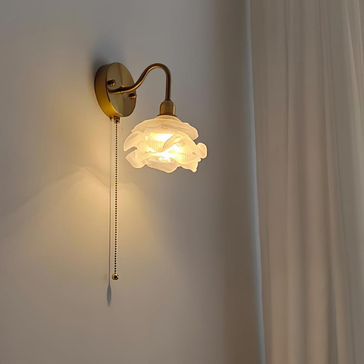 Aneris aplique de pared nórdico de vidrio y latón
