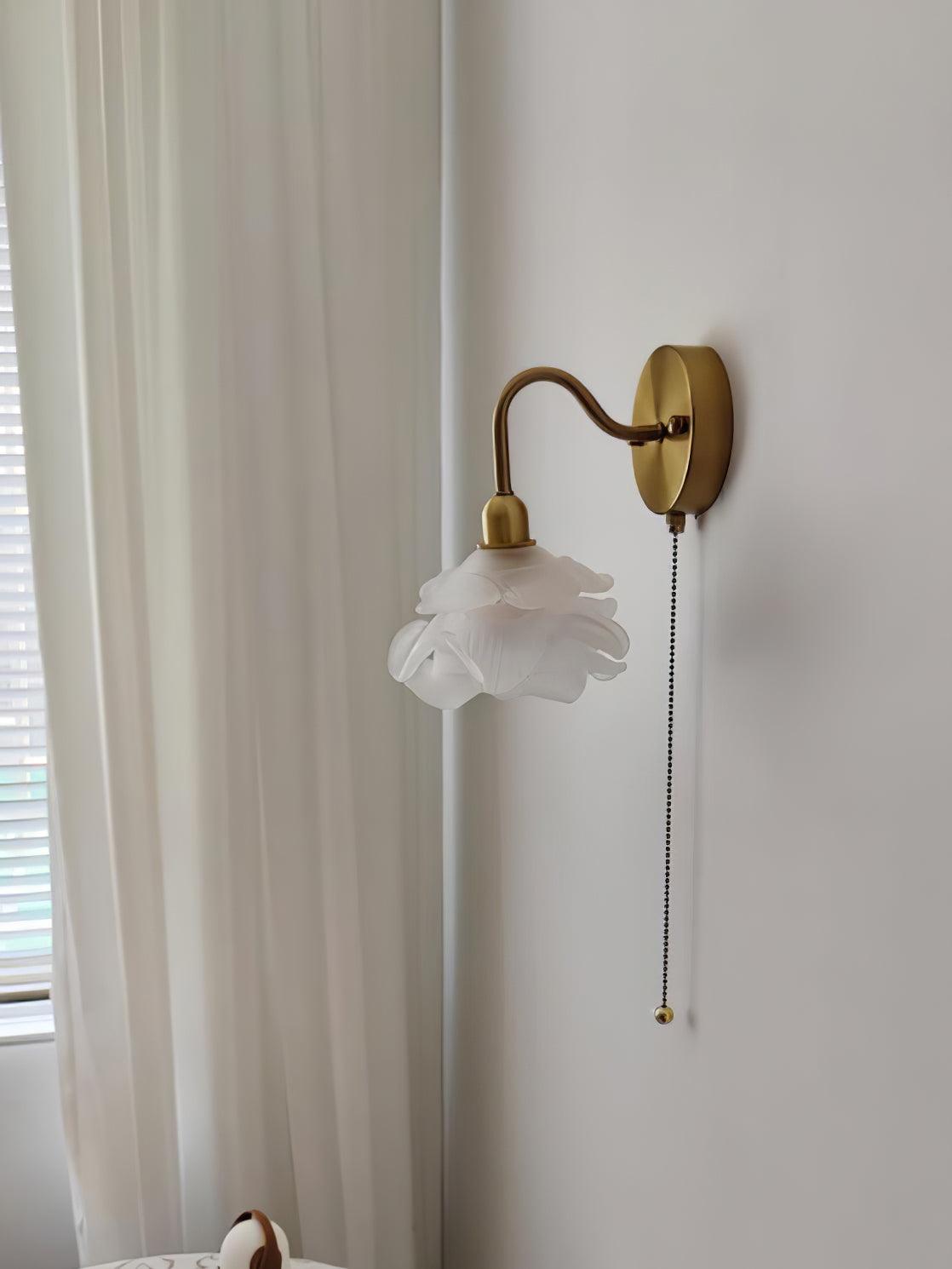 Aneris aplique de pared nórdico de vidrio y latón