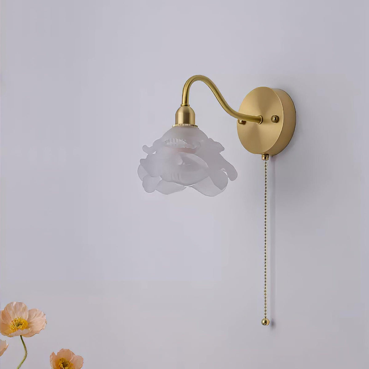 Aneris aplique de pared nórdico de vidrio y latón
