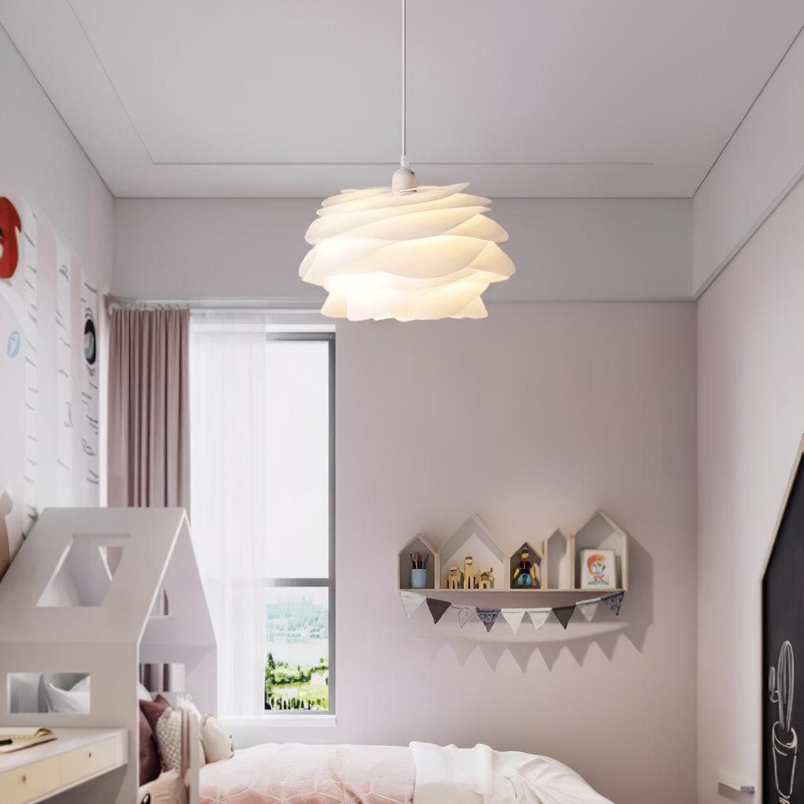 Kirove lámpara colgante PVC con motivos florales de rosa estratificada y romántica