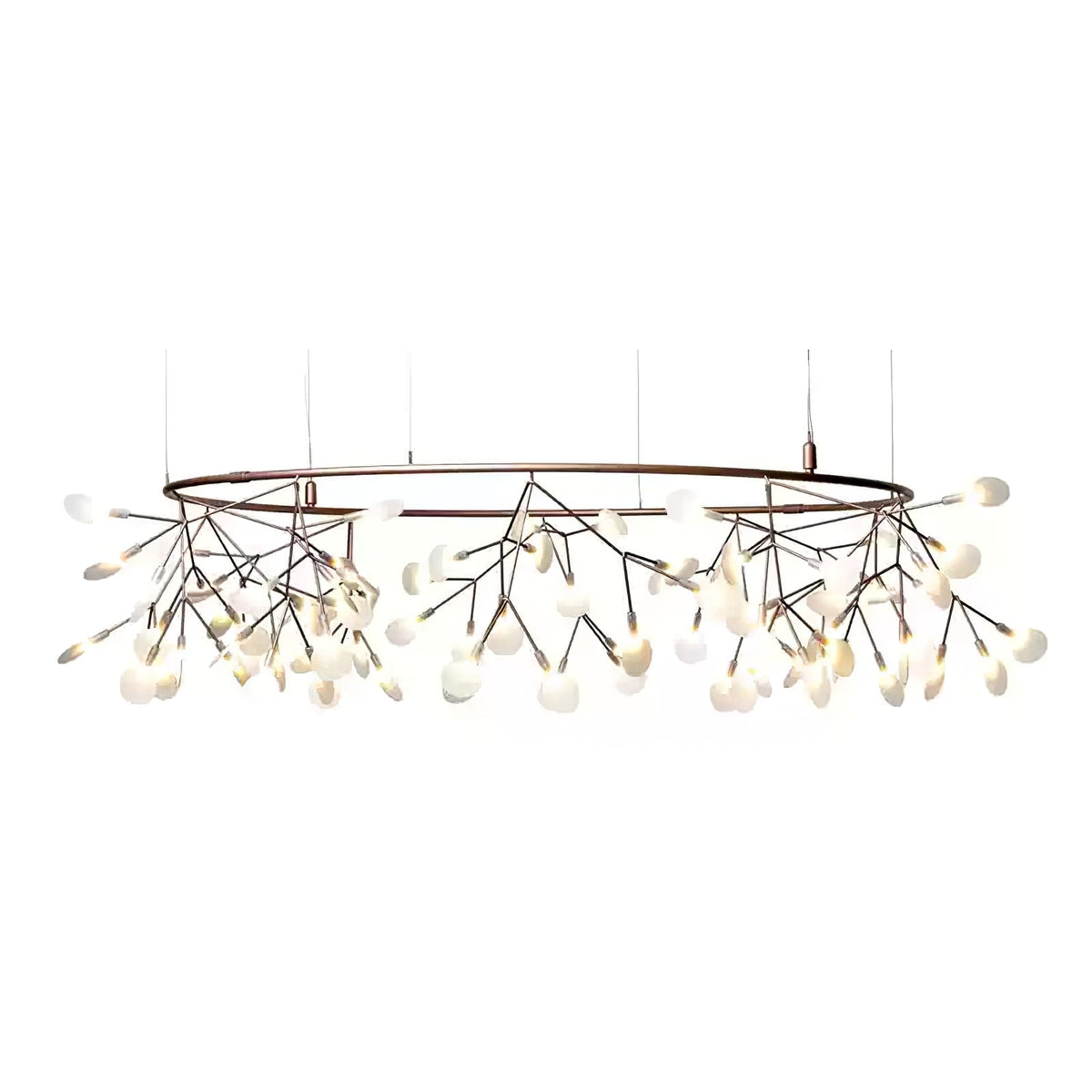 Auroreon lámpara de araña Firefly LED con rama en color dorado