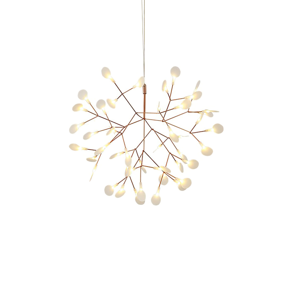 Auroreon lámpara de araña Firefly LED con rama en color dorado