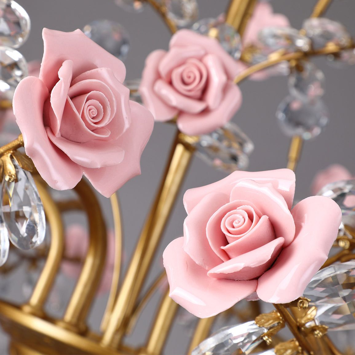 Rosé lámpara de araña Amara