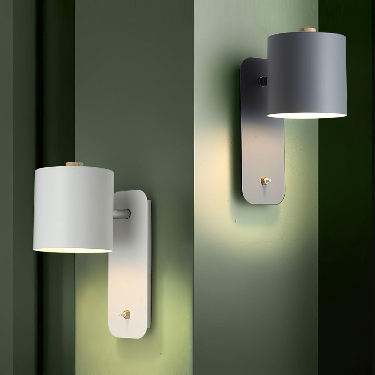 Lumuiella aplique de pared con cilindro giratorio