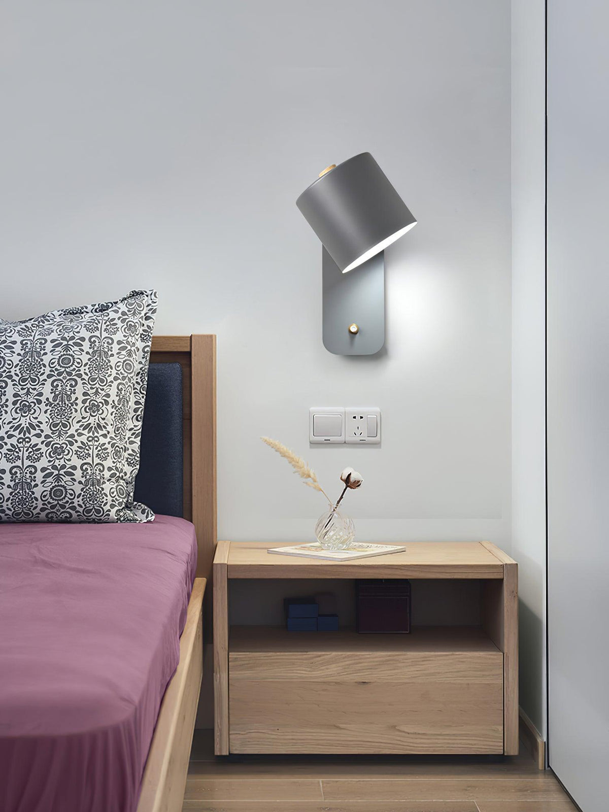 Lumuiella aplique de pared con cilindro giratorio