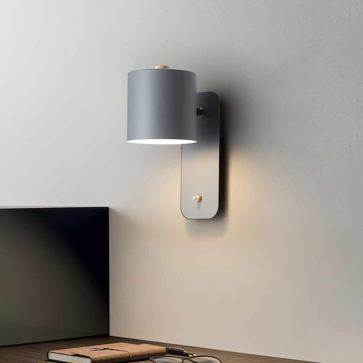 Lumuiella aplique de pared con cilindro giratorio