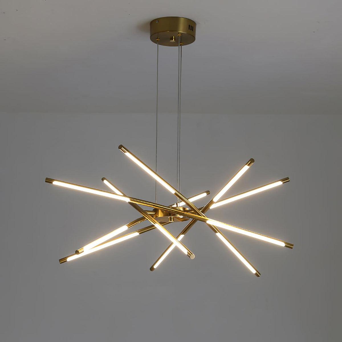 Lumueon lámpara de araña LED giratoria moderna