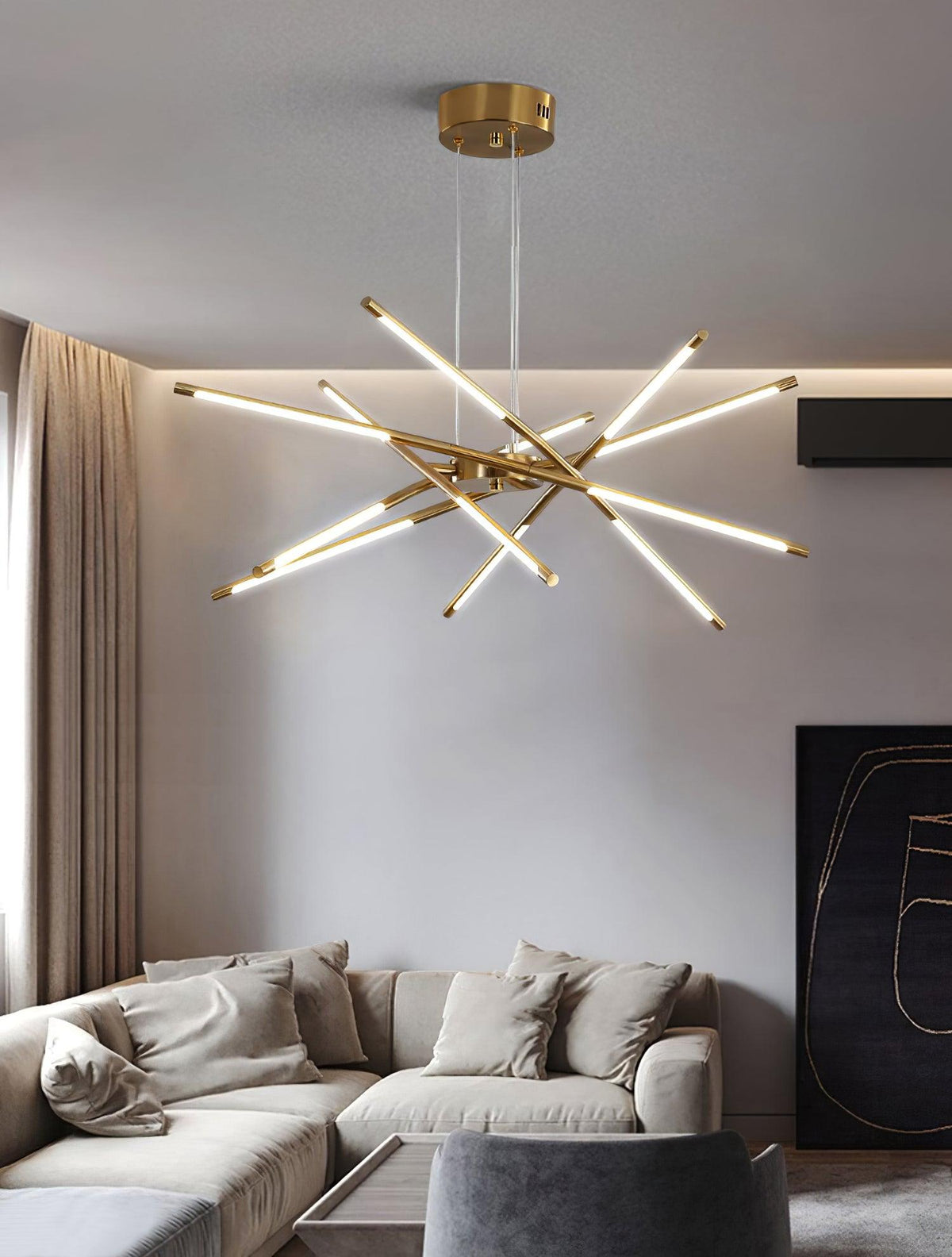 Lumueon lámpara de araña LED giratoria moderna