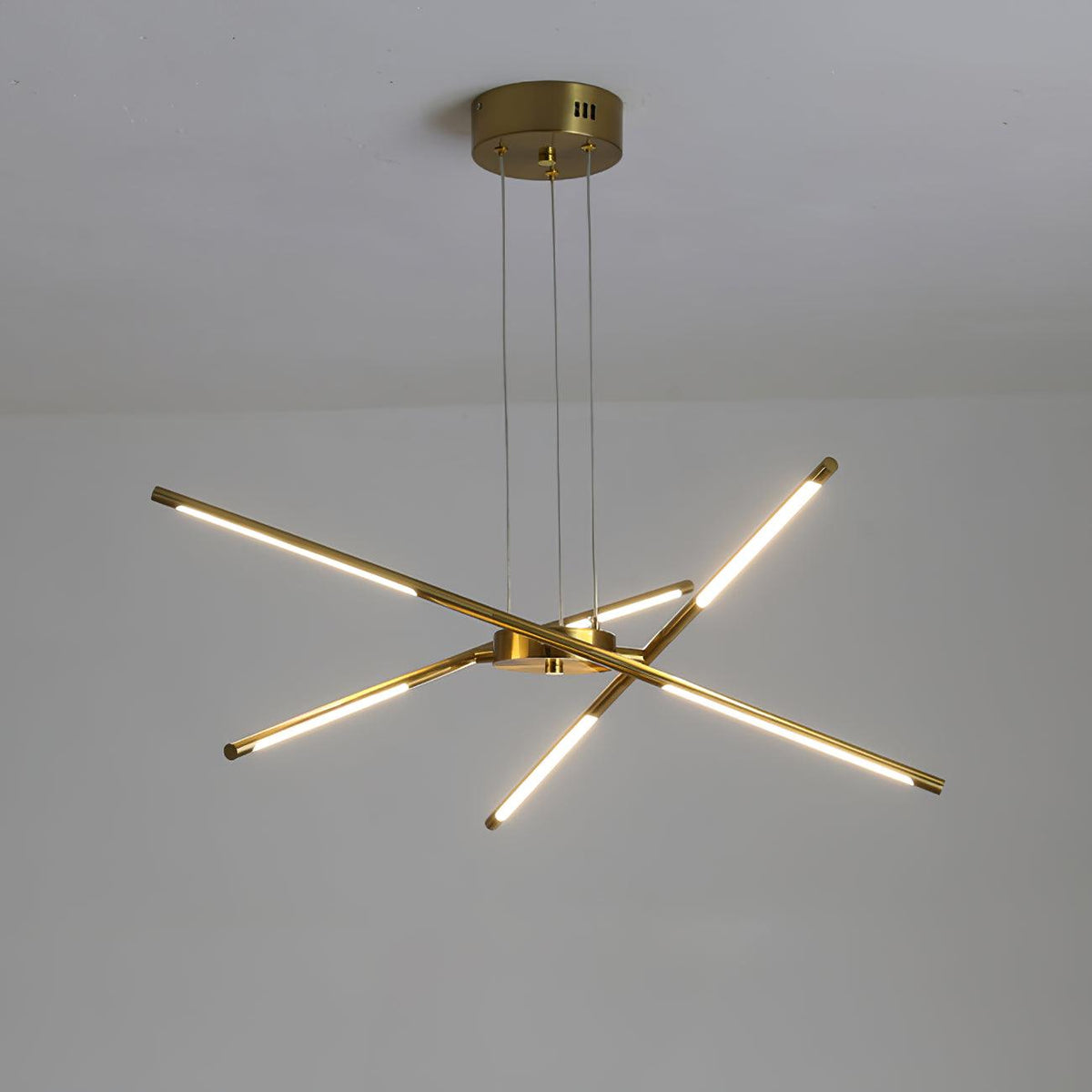 Lumueon lámpara de araña LED giratoria moderna