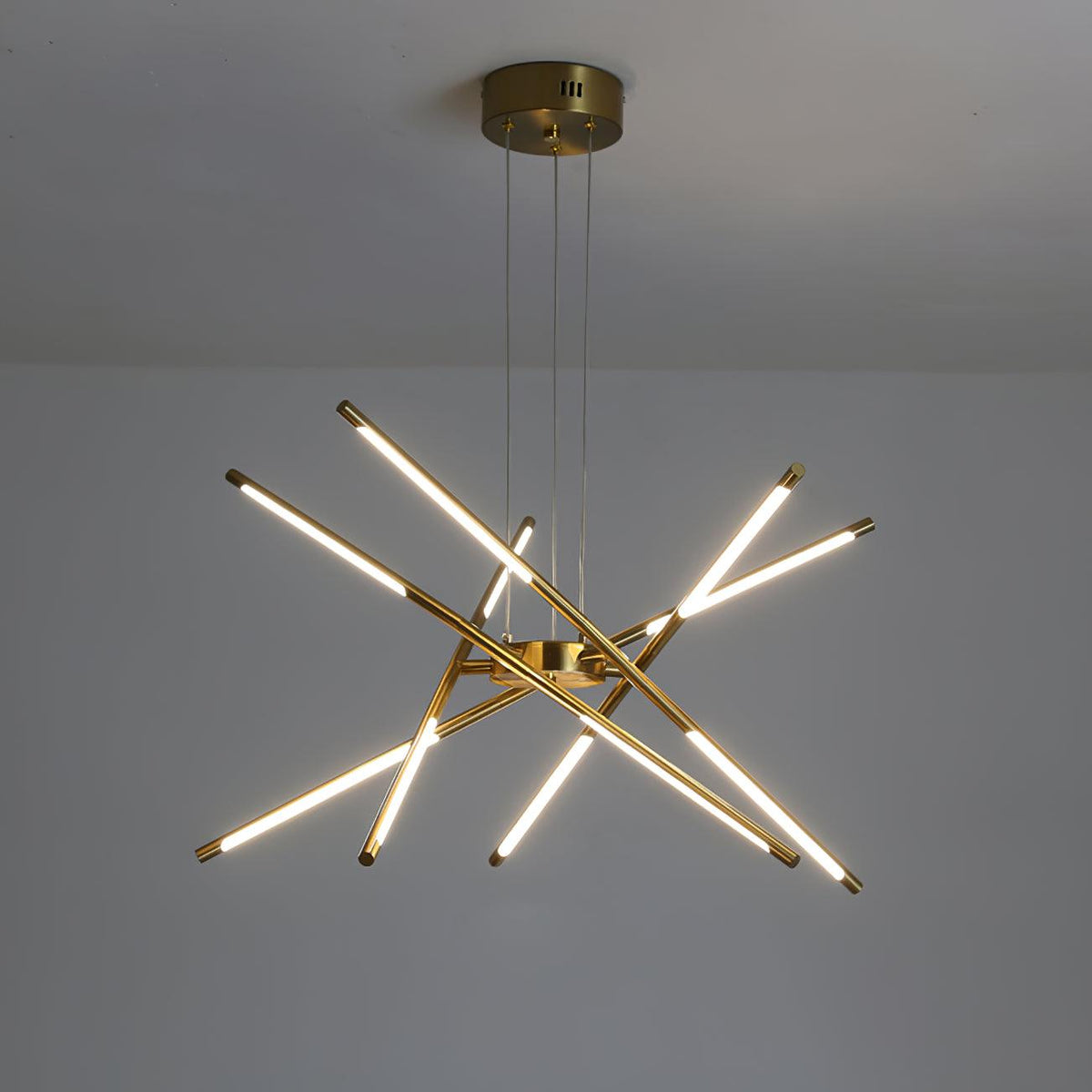 Lumueon lámpara de araña LED giratoria moderna