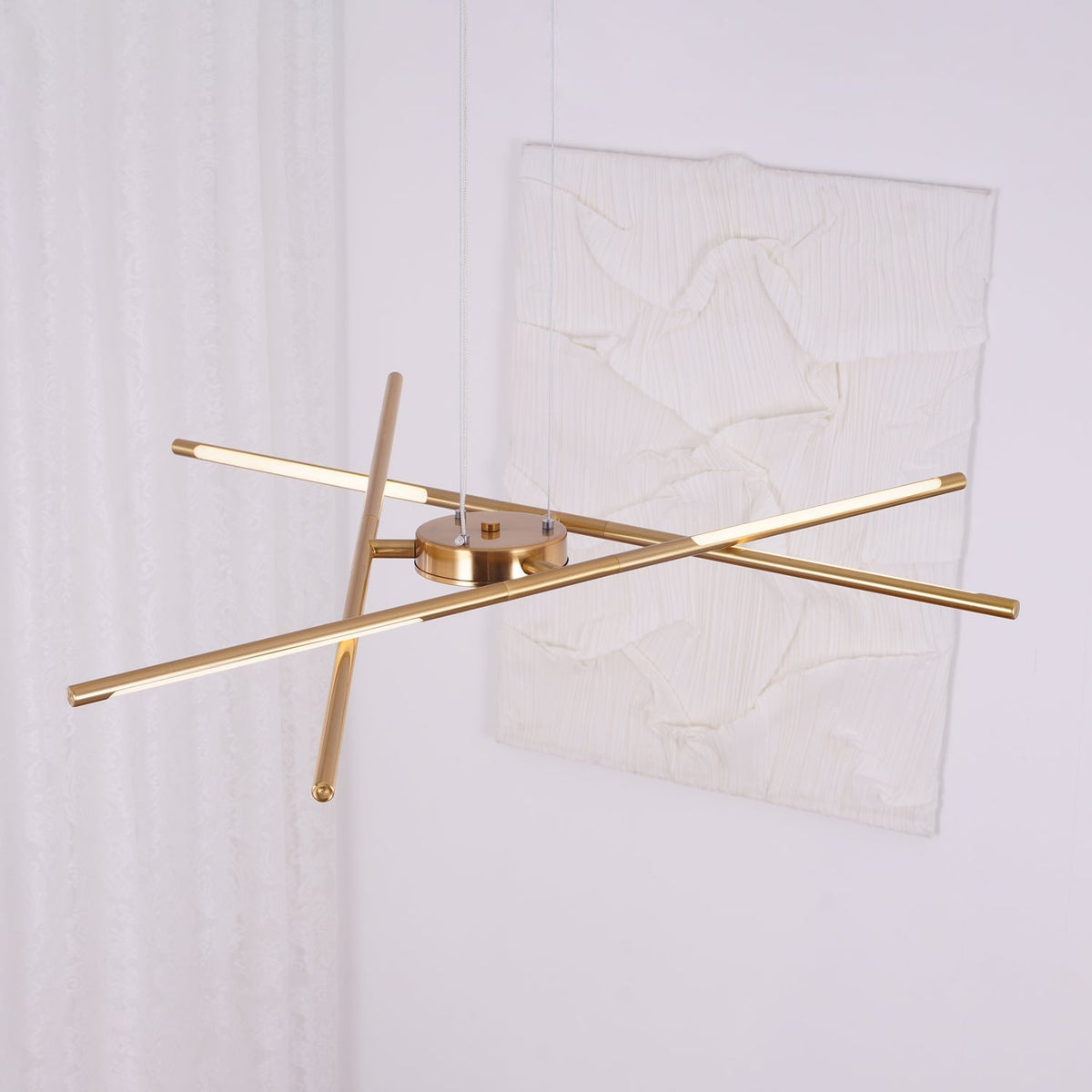 Lumueon lámpara de araña LED giratoria moderna
